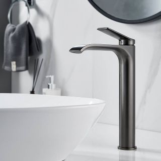 Смеситель для раковины Shevanik S4111T оружейная сталь